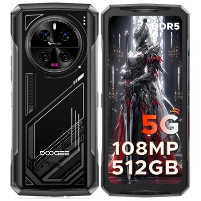 Produktbild von DOOGEE V40 Outdoor Handy Ohne Vertrag 5G - MediaTek Dimensity 7300 Android 14 Handy, 32GB RAM + 512GB ROM Outdoor Smartphone, Rugged Baustellenhandy