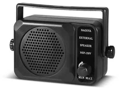 Image de Mini haut-parleur externe portable de 3,5 mm pour radio bidirectionnelle de voiture Yaesu / Icom, noir