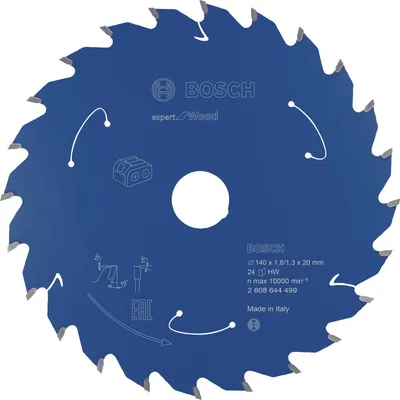 Zdjęcie produktu dla Tarcza pilarska Bosch Expert for Wood do akumulatorowych przenośnych pilarek tarczowych 140 x 1,8 x 20 mm 24 - 2608644499