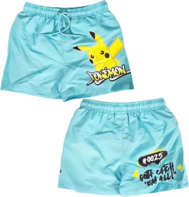 Produktbild von Pokemon Pikachu Kinder Badehose Badeshorts Shorts Schwimmhose – Blau / 152