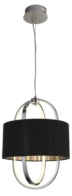 Zdjęcie produktu dla Lampa Wisząca Led Madrid Z Czarnym Kloszem