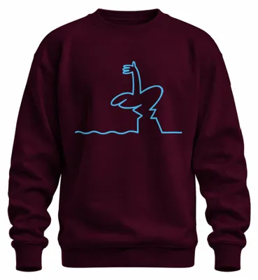 Produktbild von La Linea Balum Strichmännchen Zeichentrick Osvaldo Cavandoli Sweatshirt Pullover, Burgundy, S