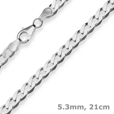 5-3mm-Armband-Panzerkette-aus-925-Silber-rhodiniert-21cm