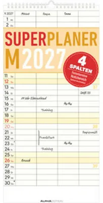 Produktbild von Superplaner M - 4 Spalten 2027