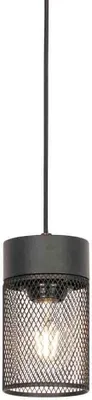 Produktbild von QAZQA - Industrie I Vintage I Industrie I Vintage I Hängelampe I Pendellampe I Pendelleuchte schwarz - Jim I Wohnzimmer I Schlafzimmer - Stahl Rund - LED geeignet E27