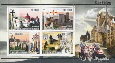 Produktbild von Briefmarken Sao Tome e Principe 2008 Mi 3432-3435 Kleinbogen (kompl. Ausgabe) postfrisch Burgen