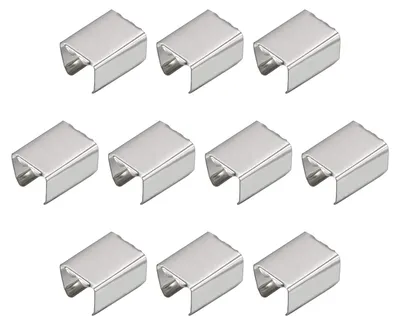 100 Stück Krimpdoppen 12x10 mm, weiß nickel, für Schmuck & Basteln