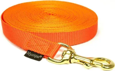 Produktbild von Mystique® Nylon Schleppleine 20mm neonorange 30m messing Karabinerhaken