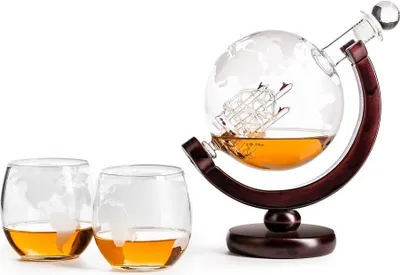 Image de Carafe Globe + Deux verres