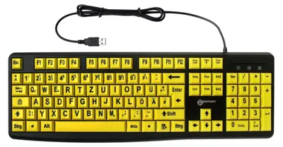 Immagine prodotto di geemarc Geemarc Tastatur mit großen Tasten (g) + großer Schrift (sw)