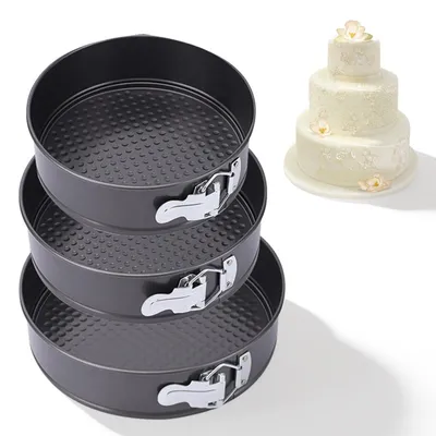 Obrázok produktu pre Sada 3 odnímateľných okrúhlych tortových foriem – s nepriľnavým povrchom, priemer 20/22/24 cm