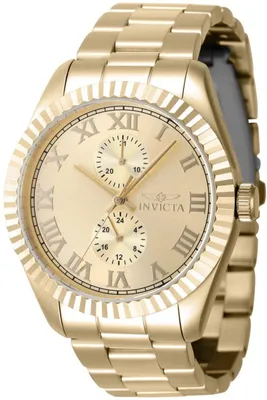 Produktbild von Invicta Specialty 47431 Herrenuhr - Quarzwerk - Edelstahl mit goldenem Zifferblatt - 43 mm