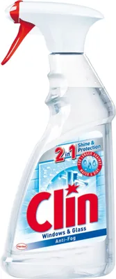 Zdjęcie produktu dla Clin 2in1 Anti Fog Płyn Do Mycia Okien Szyb Luster Antypara 500 Ml