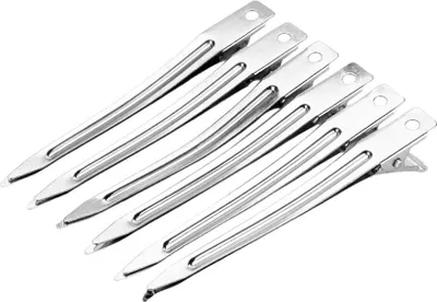 Immagine prodotto di INF Grandi mollette per capelli in metallo, mollette per parrucchieri, confezione da 10