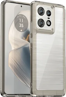 Immagine prodotto di Custodia per Motorola Edge 50 Pro trasparente, antiurto in silicone TPU protettivo Grigio