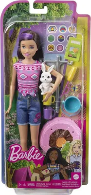 Immagine prodotto di Barbie Bisogna essere in due! Set da campeggio con bambola Skipper, coniglietto e accessori, da 3 a 7 anni