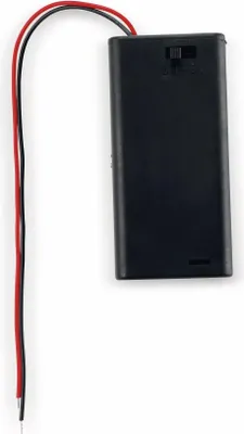 Produktbild von 2x AA (Mignon) Batteriehalter lose Kabelenden, schaltbar, wasserabweisend