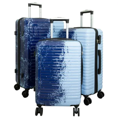 Produktbild von Hartschalen-Kofferset Trolleyset 3 teilig Sierra Polycarbonat Farbe hellblau-dunkelblau Motivkoffer