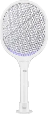 Obrázek produktu pro Teesa TSA0212 Plácačka na mouchy elektrická s UV světlem, 2 v 1, bílá