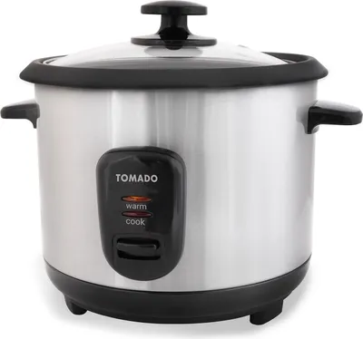 Produktbild von Tomado TRC1001S - Reiskocher - 5 Portionen - Warmhaltefunktion - Antihaftbeschichtung - Edelstahl-Design