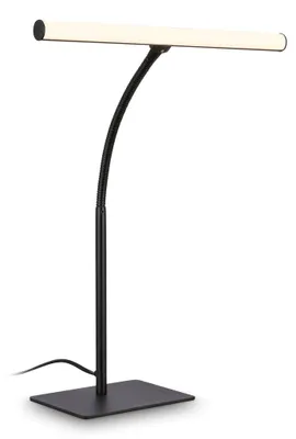 Produktbild von Briloner LED Schreibtischlampe Schwenkbar 32x47,5 cm 7W, 800lm, 3000K Warmweiß Kabelschalter Schwarz - Tischlampe Büro Wohnzimmer