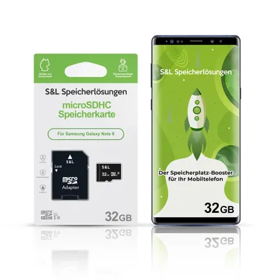 Produktbild von microSD Speicherkarte S&L für Samsung Galaxy Note 9 - Speicherkapazität: 32 GB