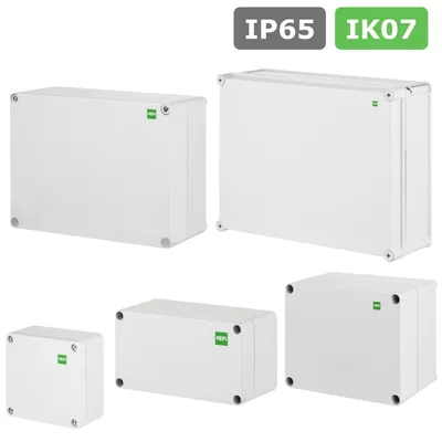 Produktbild von Hochwertige Abzweigdose / Industriebox / Leergehäuse / IP65 / hellgrau /  / diverse Größen