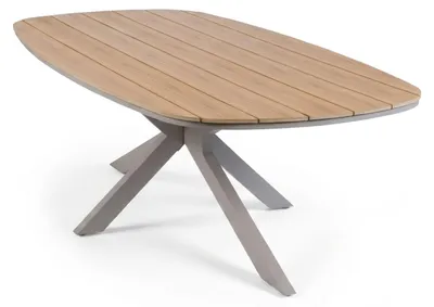 Produktbild von Ovaler Gartentisch Cadiz | 240 x 115 cm | Tecon Teak | Camel