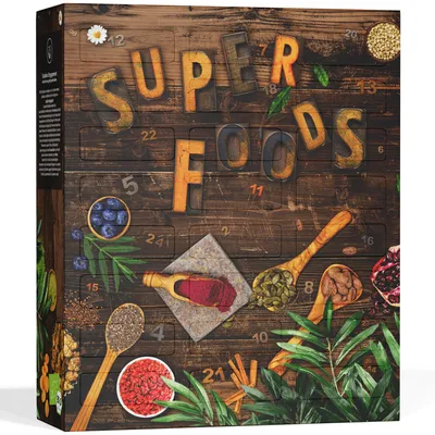 Immagine prodotto di BOXILAND® superfood calendario avvento 2026, bio, 24 tipi, acai chia