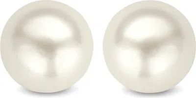 Produktbild von New Bling 9NB-0351 Silberne Ohrringe 5,5 mm Synthetische Perle – Ohrstecker – Perle – Silberfarben – Geschenk