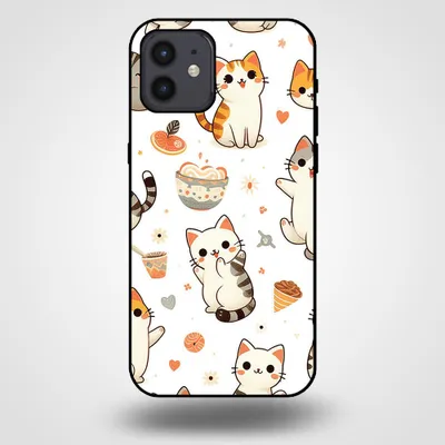Produktbild von Smartphonica Handyhülle für iPhone 12/12 Pro mit Katzendruck - TPU Rückseitenschutzhülle Katzen Design