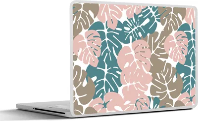 Produktbild von MuchoWow® Laptop Aufkleber Sticker Cover Monstera - Dschungel - Muster - Pastell - Blätter 36.5x27.5 cm - Laptop-Sticker