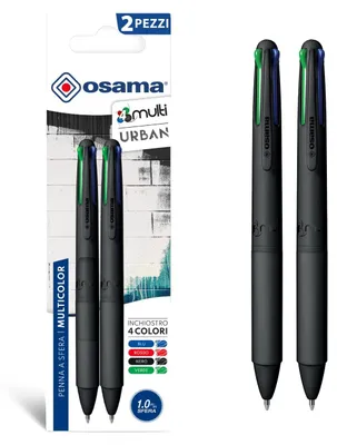 Zdjęcie produktu dla Długopis wielokolorowy - 4 kolory w jednym - 1,0 mm - 2 szt.