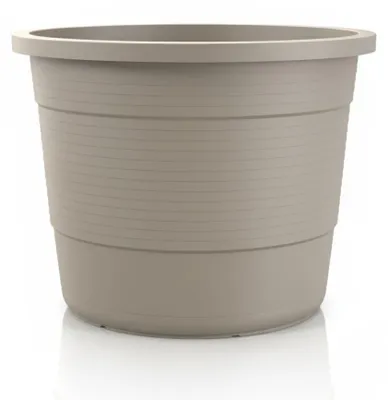 Produktbild von Plastard Blumentopf Ø 46 cm rund – Seidengrau – Pflanzkübel 42 Liter