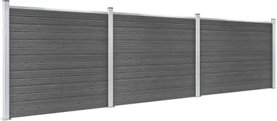 Obrázek produktu pro vidaXL Sada plotových prvků WPC 526x146 cm černá