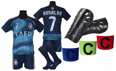 Immagine prodotto di Completo sportivo da calcio AL NASSR, marca RONALDO, colore blu navy - codice prodotto: OO 158