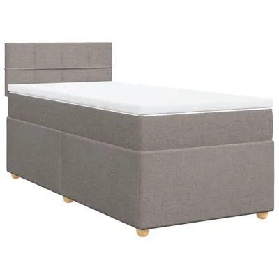 Produktbild von Boxspringbett mit Matratze Taupe 90x200 cm Stoff