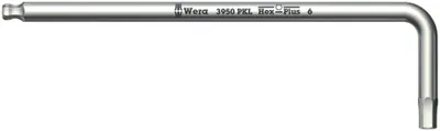 Produktbild von Wera 3950 PKL Winkelschlüssel, metrisch, Edelstahl, 3 x 123 mm