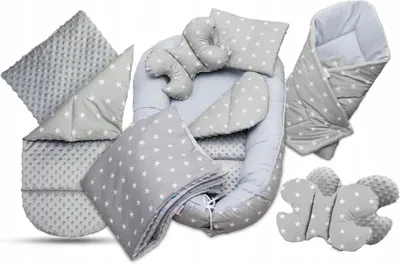 Immagine prodotto di Nido per neonati, set da 7 pezzi, motivo stelle, portatile, adatto a bambini fino a 6 mesi
