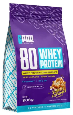 Produktbild von 6Pak Nutrition 80 Whey Protein- 908 g Salted Caramel