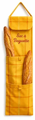 Baguettebeutel Karomuster 66x22 cm 100% Baumwolle