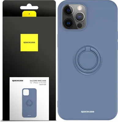 Immagine prodotto di Custodia in silicone SPACECASE Custodia ad anello in silicone per iPhone 12 Pro Max Blu