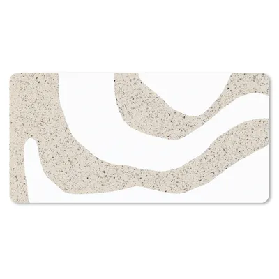 Produktbild von MuchoWow® Schreibtischunterlage Abstrakt - Terrazzo - Design - Beige 80x40 cm - XXL Mauspad - Gaming Mauspad