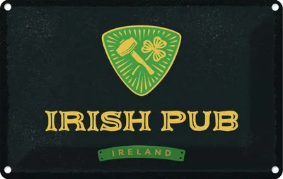 Produktbild von vianmo Blechschild 12x18 cm Ireland Irish pub Alkohol