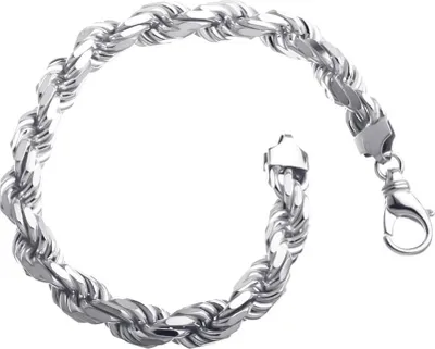 Produktbild von SILBERKETTEN STORE Kordelkette Armband 8mm - 925 Silber, Länge wählbar von 17-25cm - 21cm