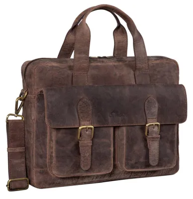Produktbild von Benthill Aktentasche aus Leder - Lehrertasche Umhängetasche - Leder-Tasche Business - Echt-Leder Herren Arbeitstasche aus Büffelleder