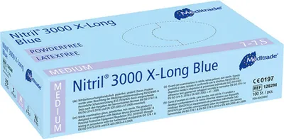 Obrázok produktu pre Meditrade® 1282M Meditrade® unisex Einmalhandschuhe Nitril® x-long blau Größe M, 100 St.