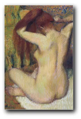 Produktbild von Kunstdruck „Frau beim Kämmen der Haare“ von Edgar Degas – 60 x 90 cm – ungerahmt