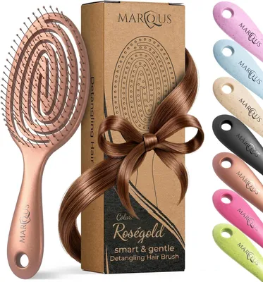 Produktbild von marQus Bio Haarbürste & Entwirrbürste ohne Ziepen – rosé