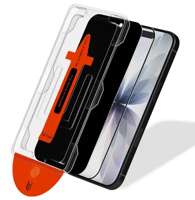 Obrázek produktu pro 2-balení iPhone 17 Ochranné sklo na displej (1 Privacy + 1 čiré) - Tvrzené sklo | [Automatická instalace] - Bez bublin